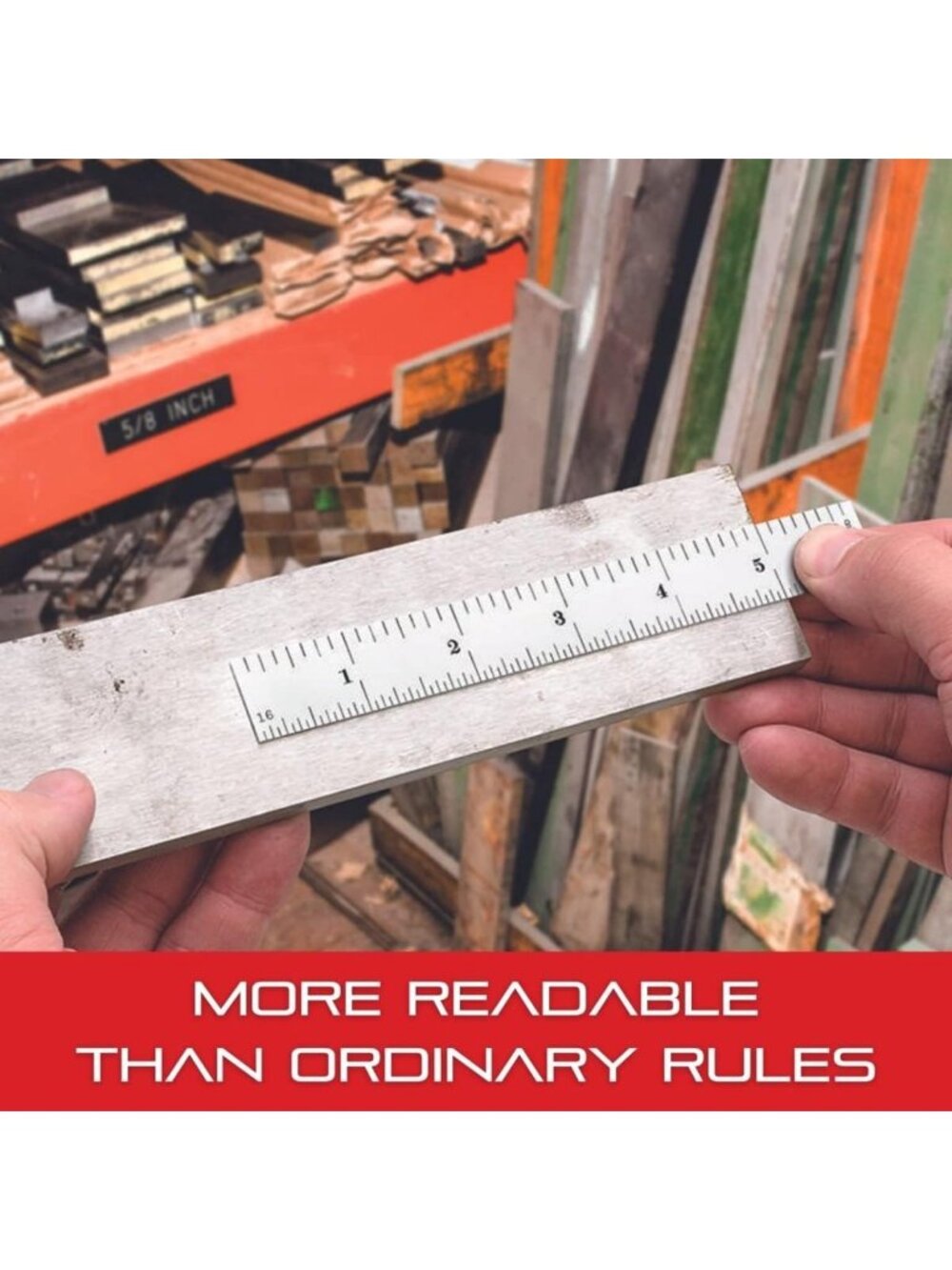 6" Spring Tempered Steel Ruler - Precision 4R Grad, Durable & Flexible Measuring - Picture 5 of 8